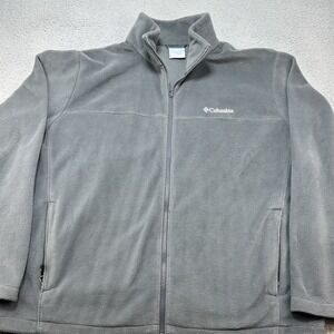 Columbia Fleece Men's Extra Large Gray Interchange Full Zip Hiking Outdoors Gorp